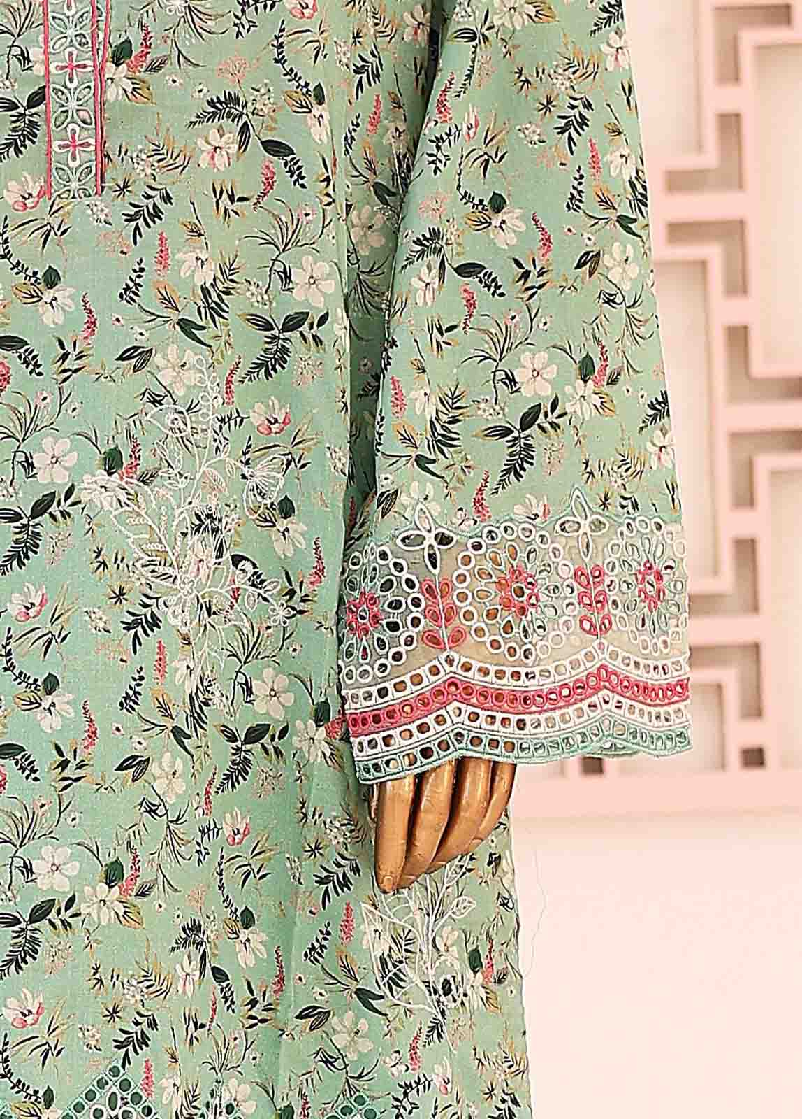 Bin Saeed Fabric - SM-LE-0191-3 Piece LawnKari Stitched Suit