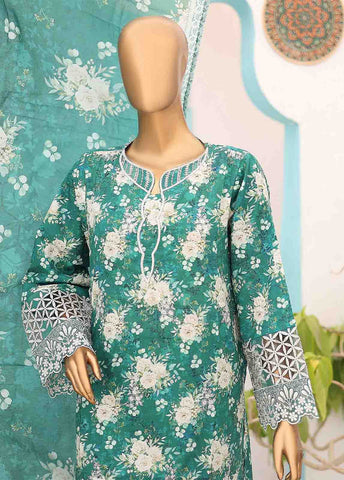 Bin Saeed Fabric - SM-LE-0195-3 Piece LawnKari Stitched Suit