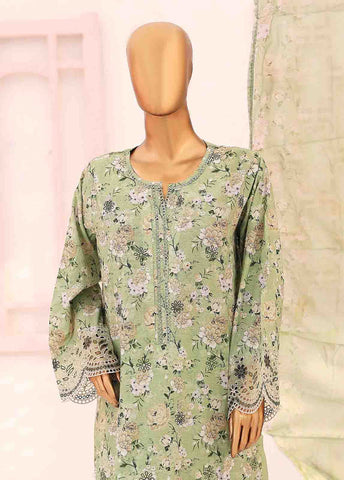 Bin Saeed Fabric - SM-LE-0196-3 Piece LawnKari Stitched Suit