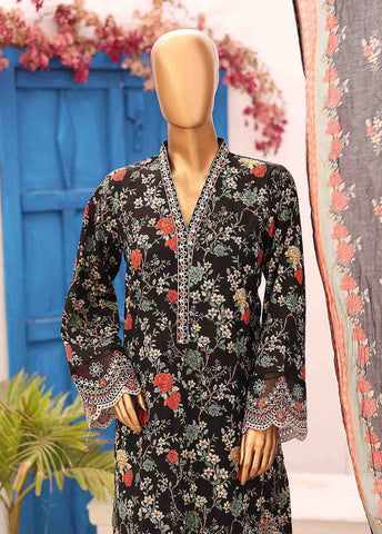 Bin Saeed Fabric - SM-LE-0226-3 Piece LawnKari Stitched Suit