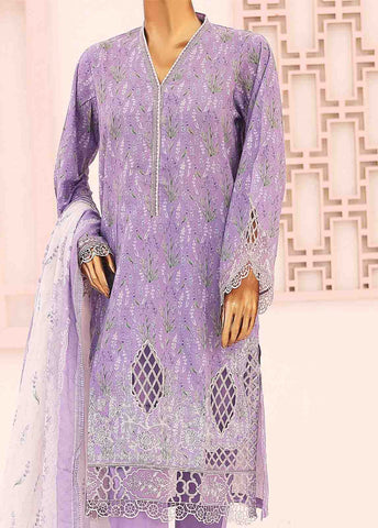 Bin Saeed Fabric - SM-LE-0401-3 Piece LawnKari Stitched Suit