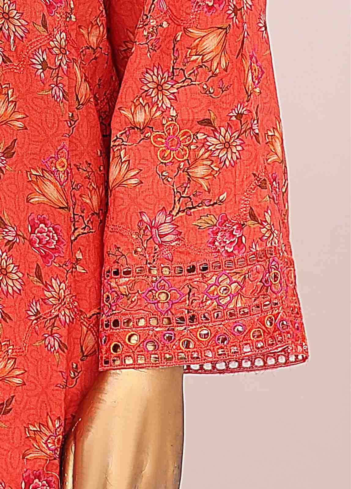 Bin Saeed Fabric - SM-LE-0408-3 Piece Cotton Kari Stitched Suit