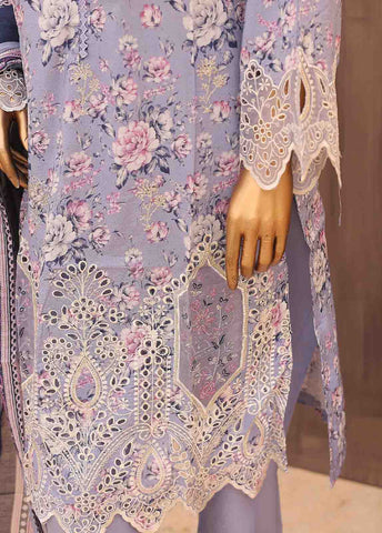 Bin Saeed Fabric - SM-LE-0421-3 Piece Cutwork Kari Stitched Suit