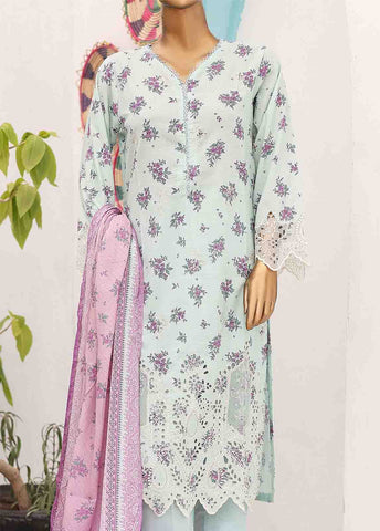 Bin Saeed Fabric - SM-LE-0432 A-3 Piece LawnKari Stitched Suit