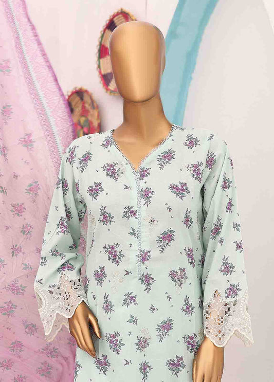 Bin Saeed Fabric - SM-LE-0432 A-3 Piece LawnKari Stitched Suit