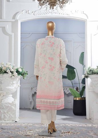 Bin Saeed Fabric - SM-PC-006 A- 2 Piece Lawn Embroidered Stitched Chiffon Coat Style Suit