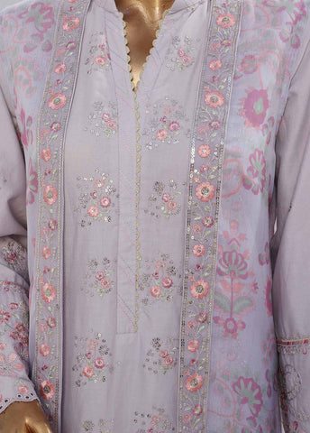 Bin Saeed Fabric - SM-PC-009 A- 2 Piece Lawn Embroidered Stitched Chiffon Coat Style Suit