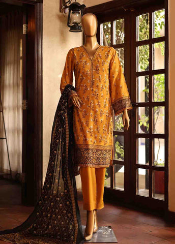 Bin Saeed Fabric - SM-PR-0102 - 3 Piece Printed Stitched Suit