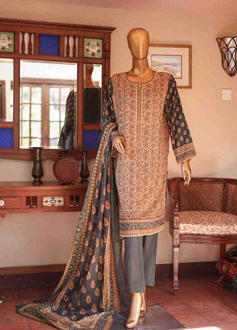 Bin Saeed Fabric - SM-PR-0103 - 3 Piece Printed Stitched Suit
