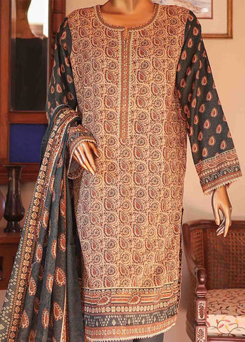 Bin Saeed Fabric - SM-PR-0103 - 3 Piece Printed Stitched Suit