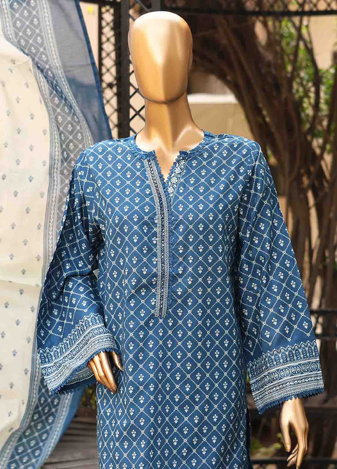 Bin Saeed Fabric - SM-PR-0105 - 3 Piece Printed Stitched Suit