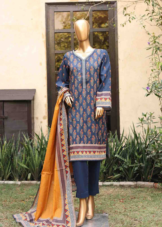 SM-PR-0107 - 3 Piece Printed Stitched Suit