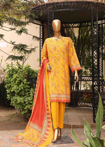 Bin Saeed Fabric - SM-PR-0108 - 3 Piece Printed Stitched Suit