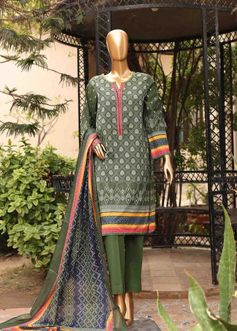 Bin Saeed Fabric - SM-PR-0112 - 3 Piece Printed Stitched Suit