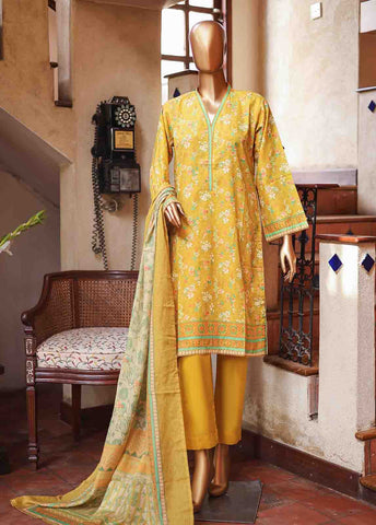 Bin Saeed Fabric - SM-PR-0113 - 3 Piece Printed Stitched Suit