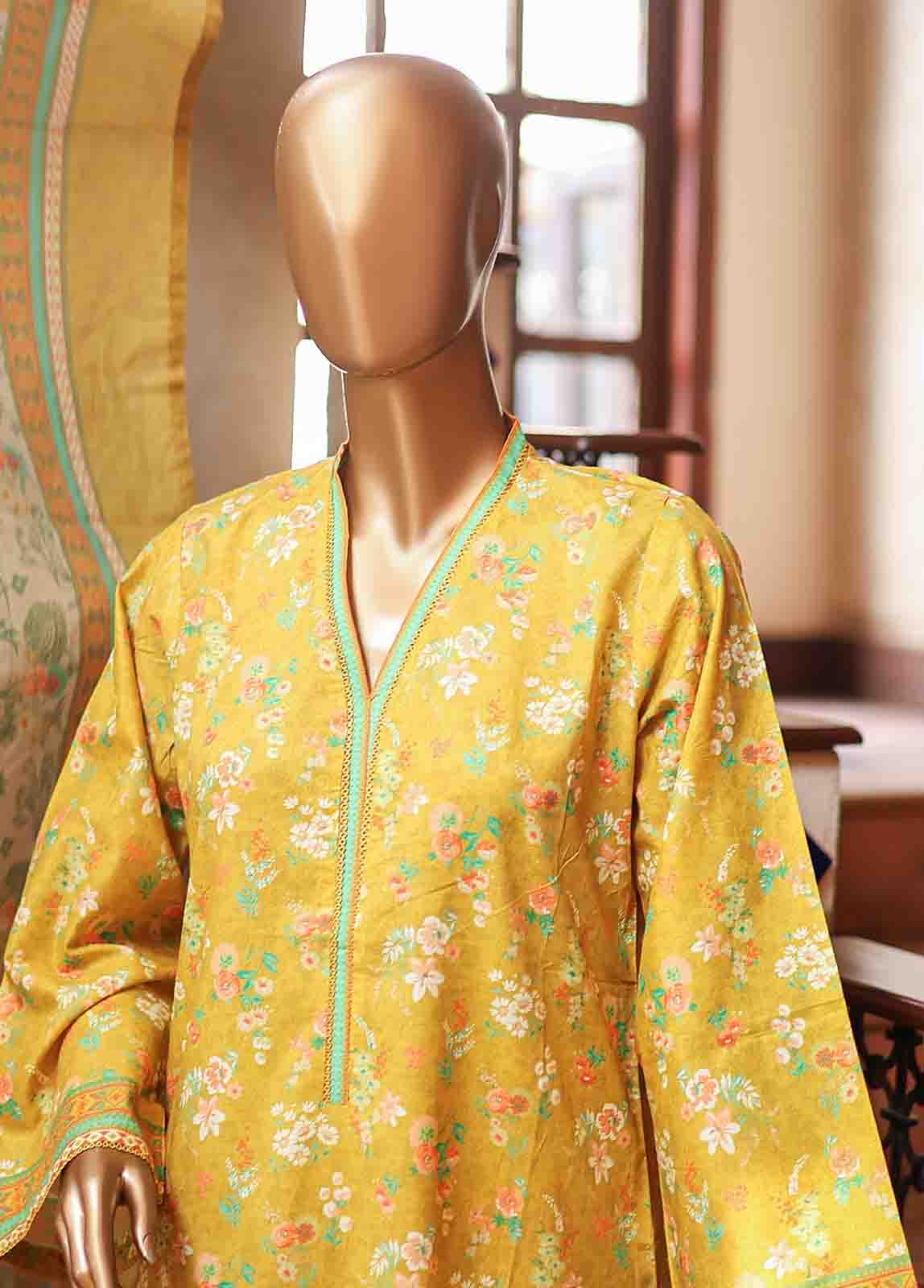 Bin Saeed Fabric - SM-PR-0113 - 3 Piece Printed Stitched Suit