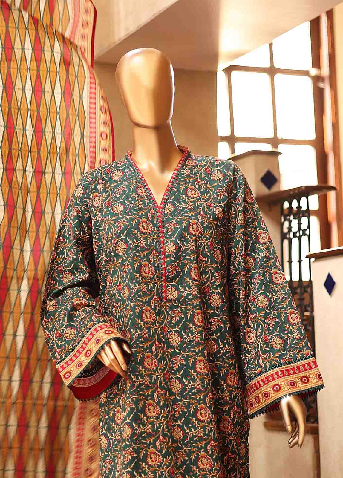 Bin Saeed Fabric - SM-PR-0123 - 3 Piece Printed Stitched Suit