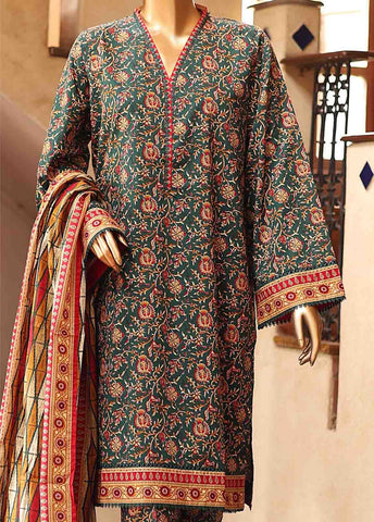 Bin Saeed Fabric - SM-PR-0123 - 3 Piece Printed Stitched Suit