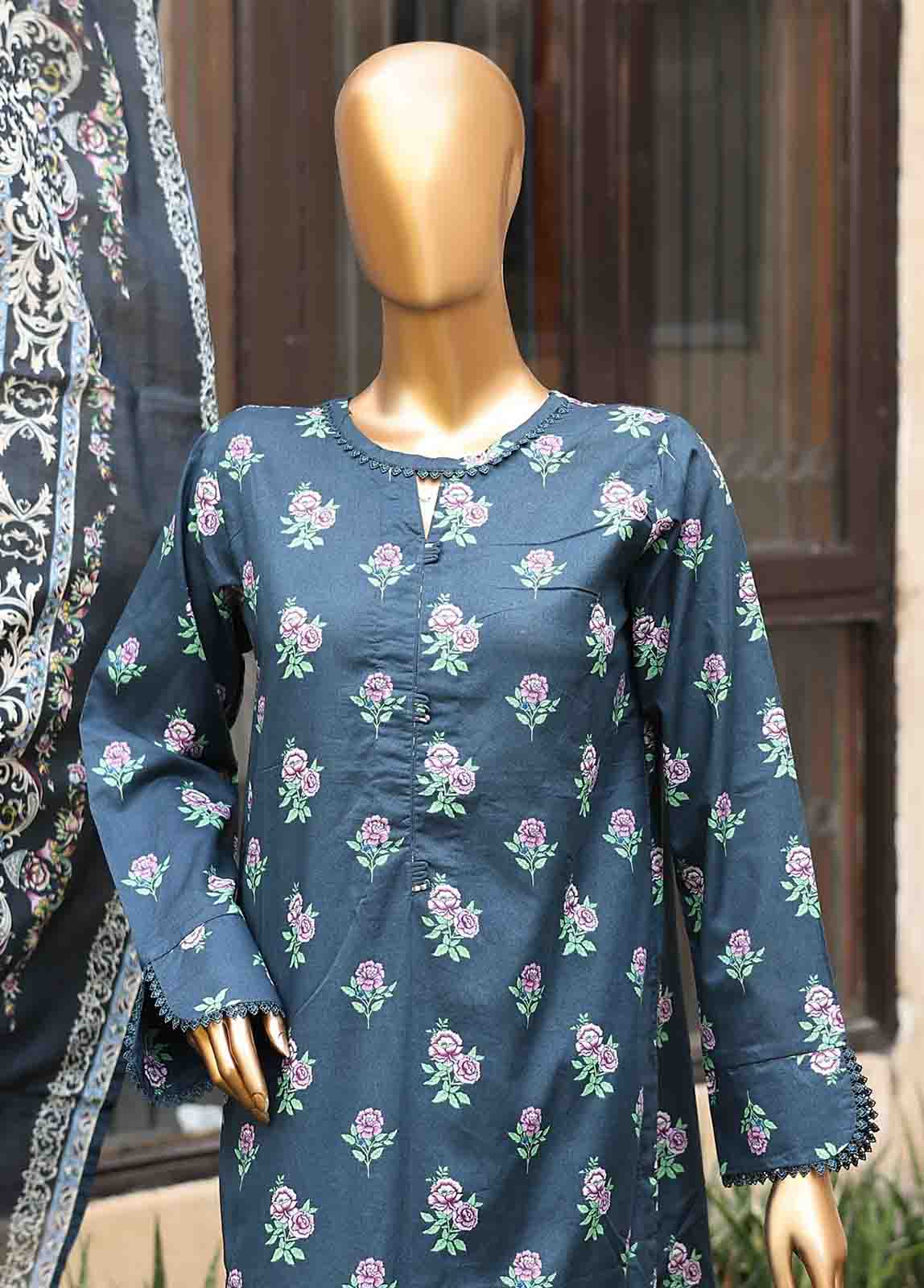 Bin Saeed Fabric - SM-PR-0130 - 3 Piece Printed Stitched Suit