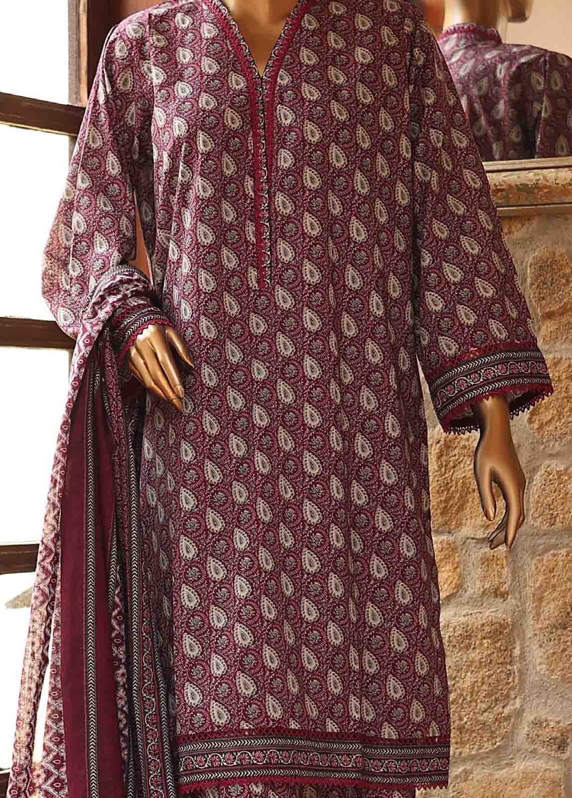 Bin Saeed Fabric - SM-PR-0134 - 3 Piece Printed Stitched Suit