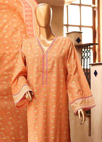 Bin Saeed Fabric - SM-PR-0135- 3 Piece Printed Stitched Suit