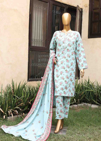 Bin Saeed Fabric - SM-PR-0136 - 3 Piece Printed Stitched Suit