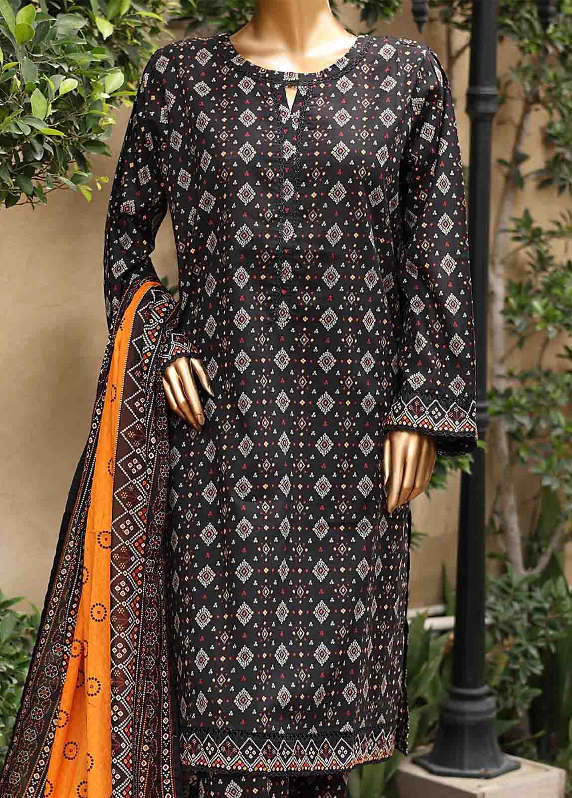 Bin Saeed Fabric - SM-PR-0150 - 3 Piece Printed Stitched Suit