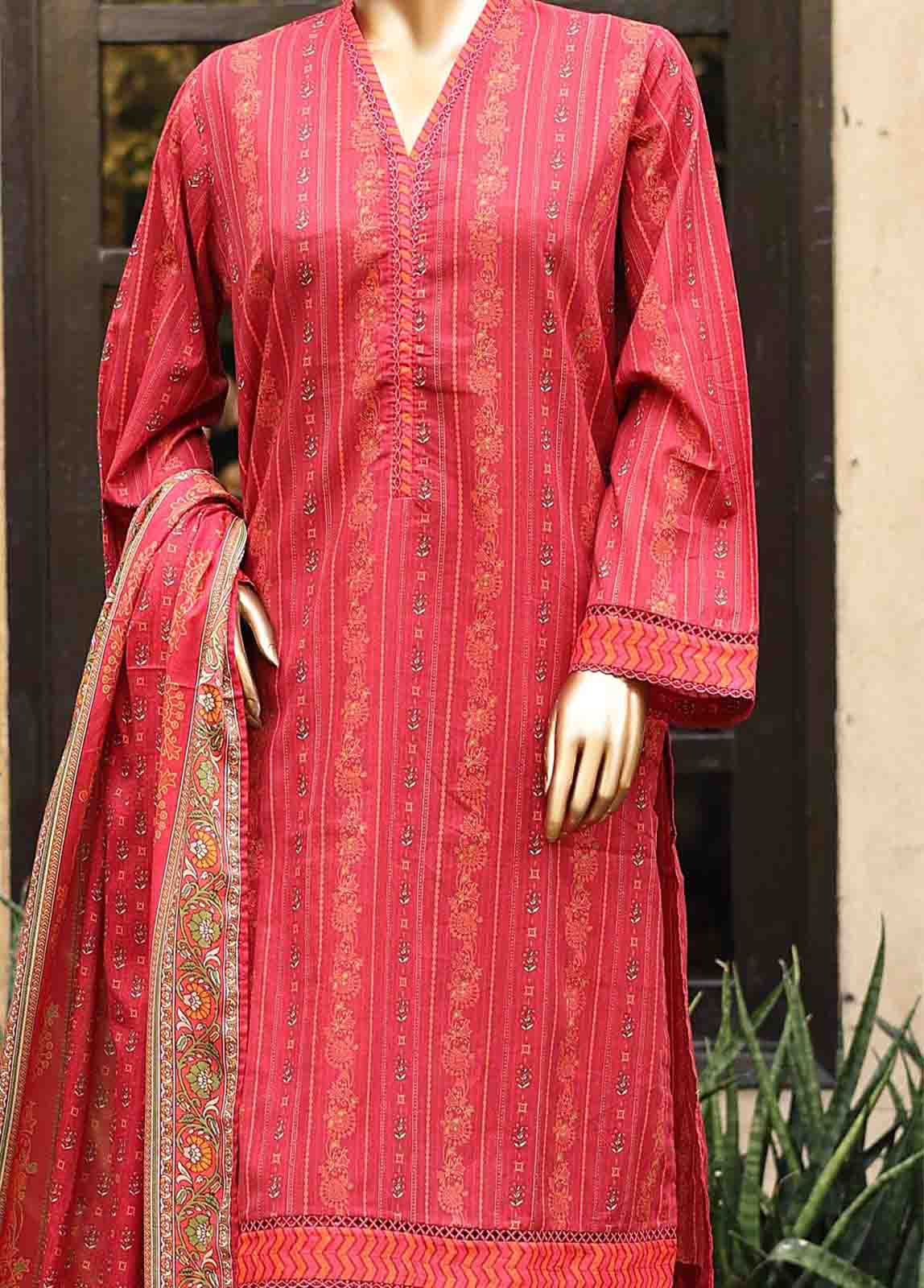 Bin Saeed Fabric - SM-PR-0152 - 3 Piece Printed Stitched Suit