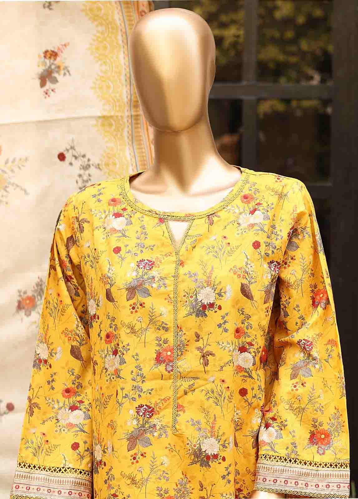 Bin Saeed Fabric - SM-PR-0155 - 3 Piece Printed Stitched Suit