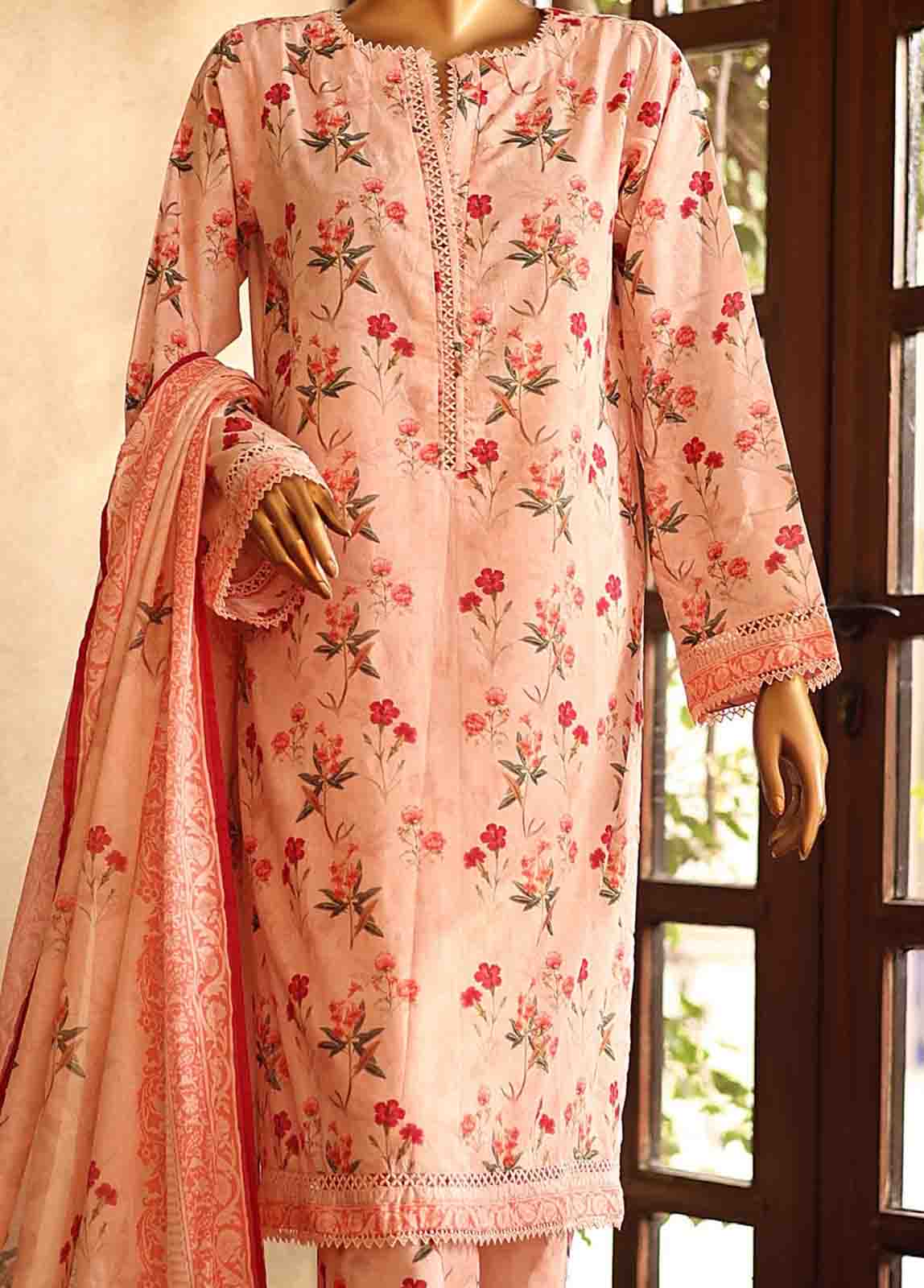 Bin Saeed Fabric - SM-PR-0156 - 3 Piece Printed Stitched Suit