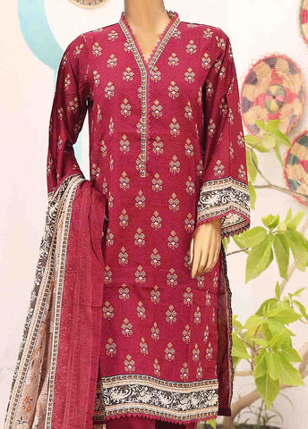 Bin Saeed Fabric - SM-PR-017 B- 3 Piece Printed Stitched Suit
