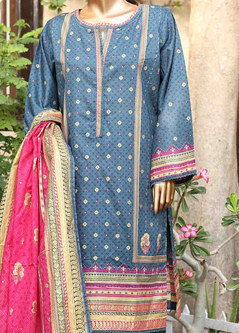 Bin Saeed Fabric - SM-PR-019 - 3 Piece Printed Stitched Suit
