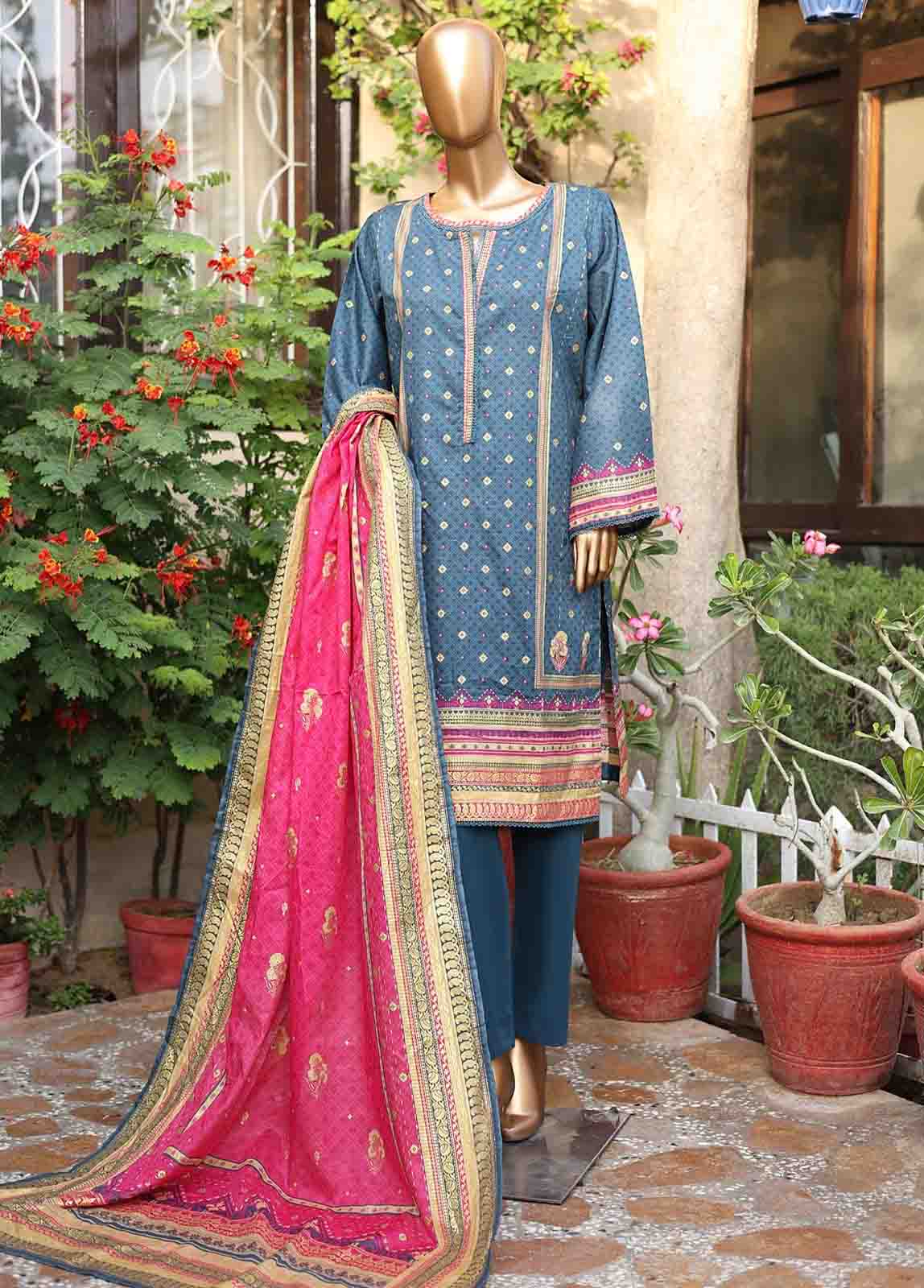 Bin Saeed Fabric - SM-PR-019 - 3 Piece Printed Stitched Suit