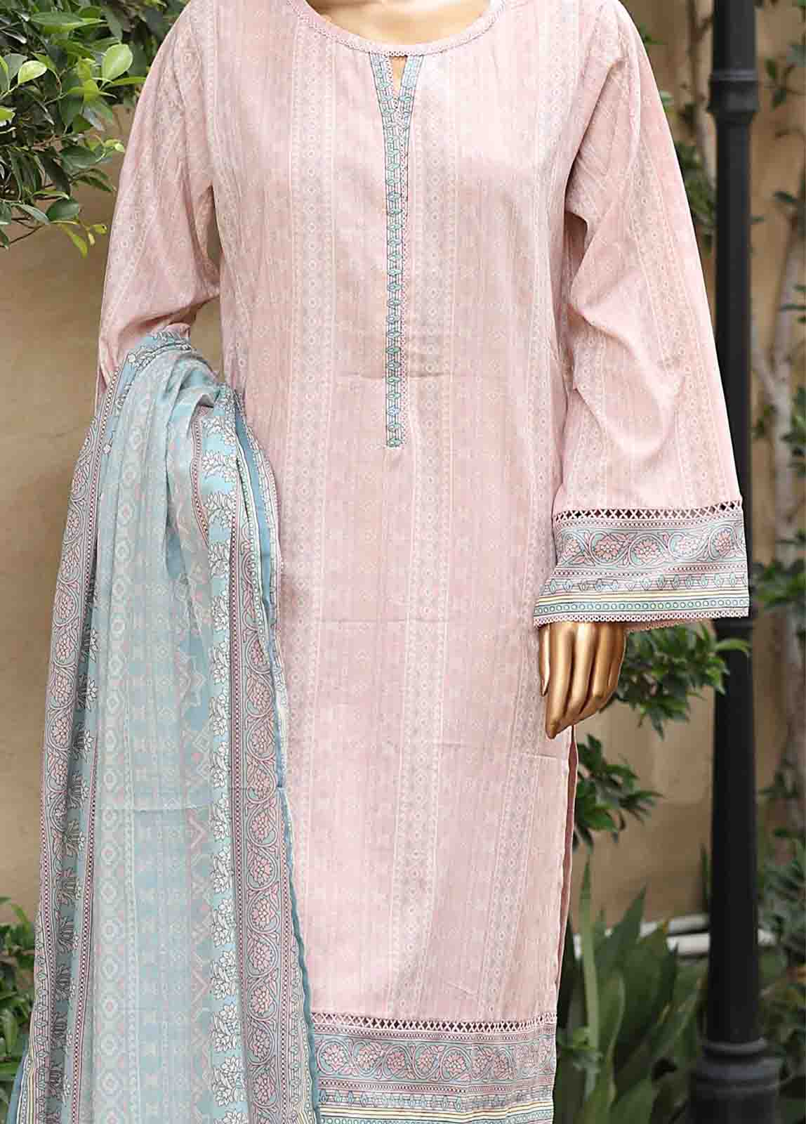 Bin Saeed Fabric - SM-PR-0203 - 3 Piece Printed Stitched Suit