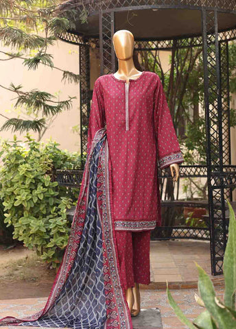 Bin Saeed Fabric - SM-PR-0207- 3 Piece Printed Stitched Suit