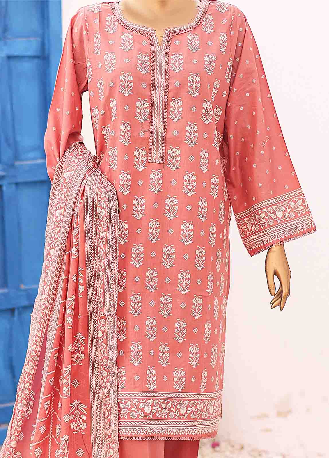 Bin Saeed Fabric - SM-PR-029 B- 3 Piece Printed Stitched Suit