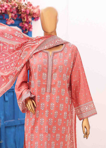 Bin Saeed Fabric - SM-PR-029 B- 3 Piece Printed Stitched Suit
