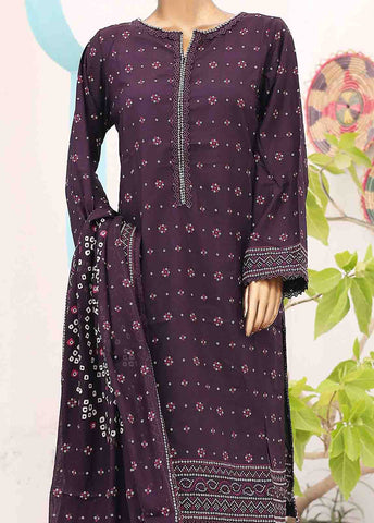 Bin Saeed Fabric - SM-PR-031 A- 3 Piece Printed Stitched Suit