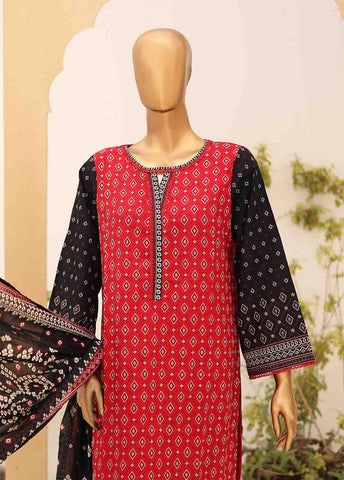 Bin Saeed Fabric - SM-PR-033- 3 Piece Printed Cotton Suit