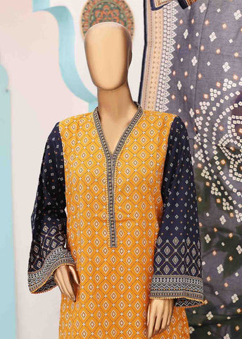 Bin Saeed Fabric - SM-PR-034 A- 3 Piece Printed Stitched Suit