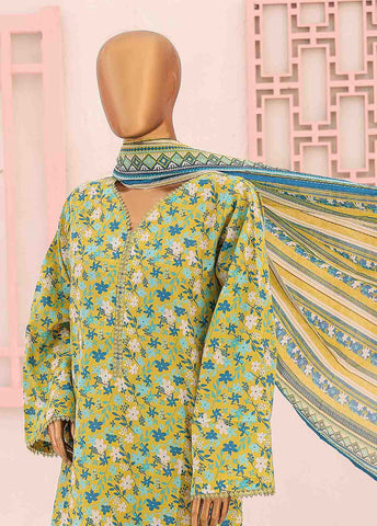 Bin Saeed Fabric - SM-PR-0352 A- 3 Piece Printed Stitched Suit