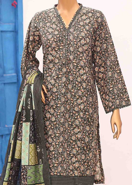 SM-PR-0356 B- 3 Piece Printed Stitched Suit