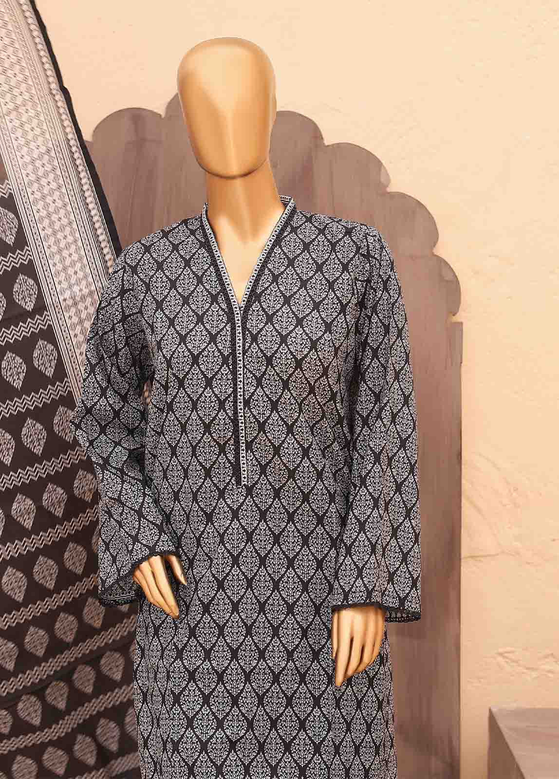 Bin Saeed Fabric - SM-PR-0357 A- 3 Piece Printed Stitched Suit