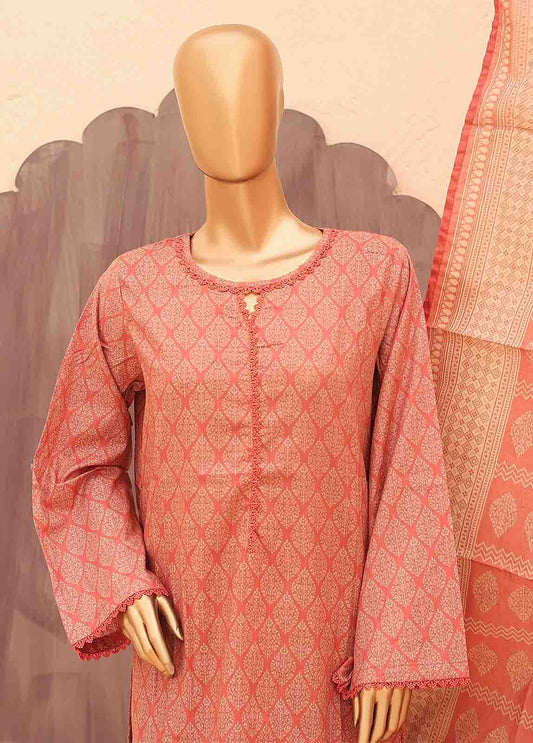 SM-PR-0358 B- 3 Piece Printed Stitched Suit