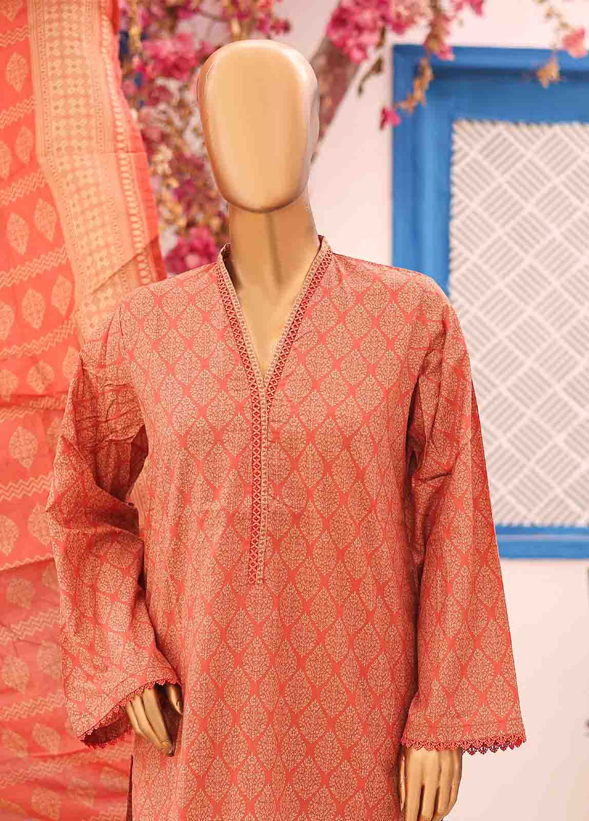 Bin Saeed Fabric - SM-PR-0358 A- 3 Piece Printed Stitched Suit