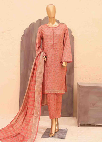 Bin Saeed Fabric - SM-PR-0358 B- 3 Piece Printed Stitched Suit
