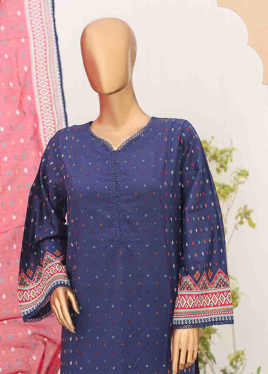 SM-PR-038- 3 Piece Printed Cotton Suit