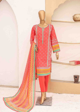Bin Saeed Fabric - SM-PR-040- 3 Piece Printed Suit