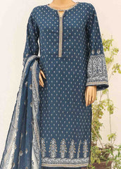 SM-PR-041- 3 Piece Printed Cotton Suit