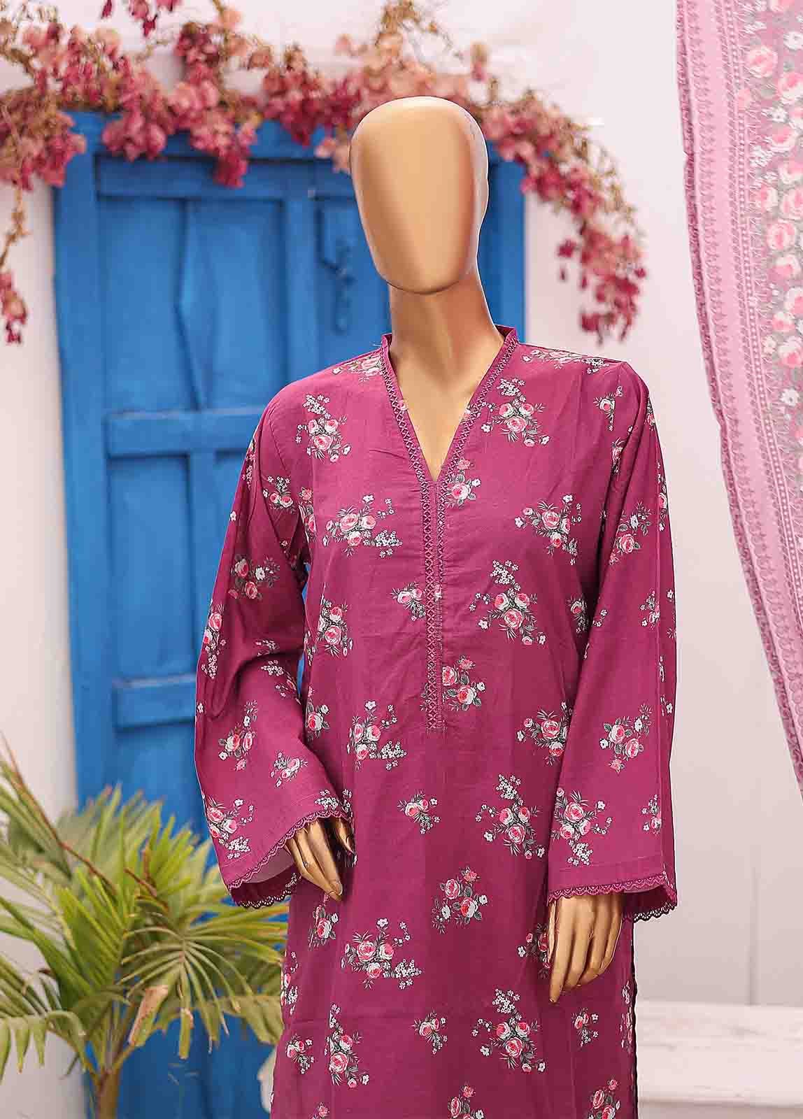 Bin Saeed Fabric - SM-PR-0436 B- 3 Piece Printed Stitched Suit